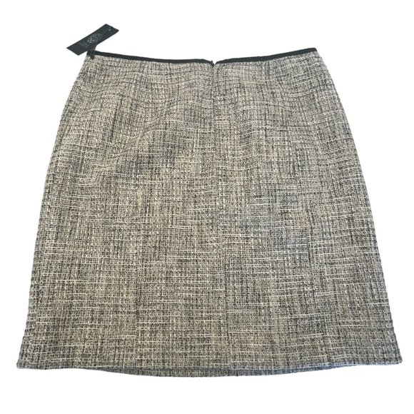 Vince Camuto Women Tweed Lined Black Gold White Zip Pocket Mini Skirt Size 6 NWT - Picture 15 of 16
